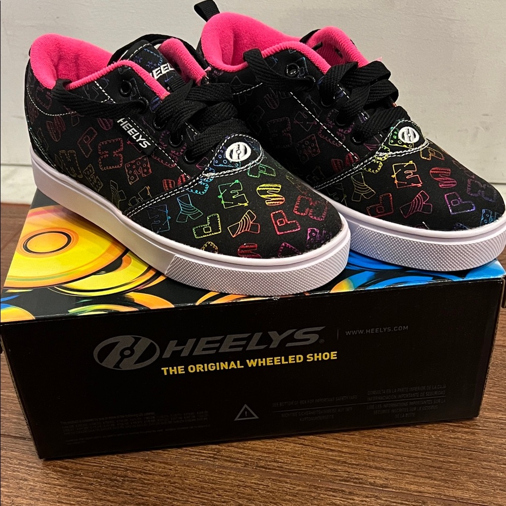 Heelys Kids' Black Sneakers with Pink Accents